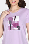 Zivame Knit Cotton Sleep Top - Lilac Breeze — thumbnail 6